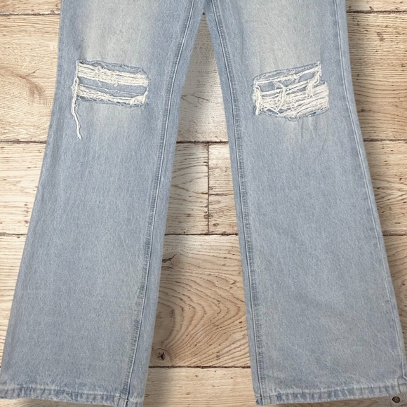 VERVET Leslie 90s Vintage Flare Distressed High Rise Blue Jeans NWT Size 30 Long - Picture 4 of 13